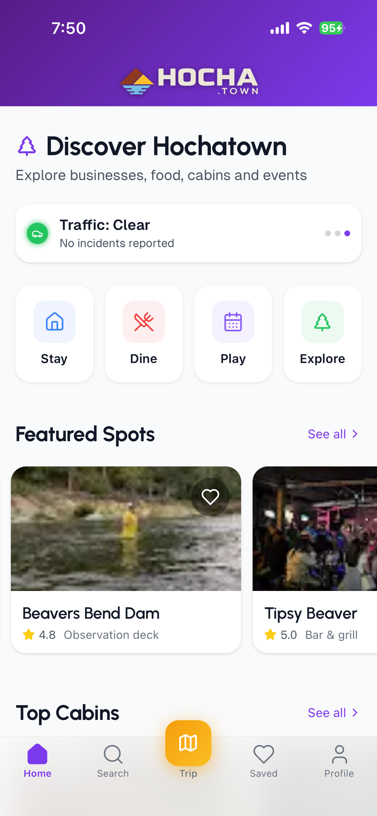 BlueRidge.town app — AI Trip Planning